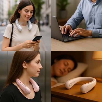 AirHalo™ - Ventilador de Cuello Portátil Recargable