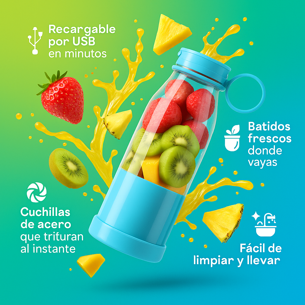 Batidora portátil recargable – SmoothSip™
